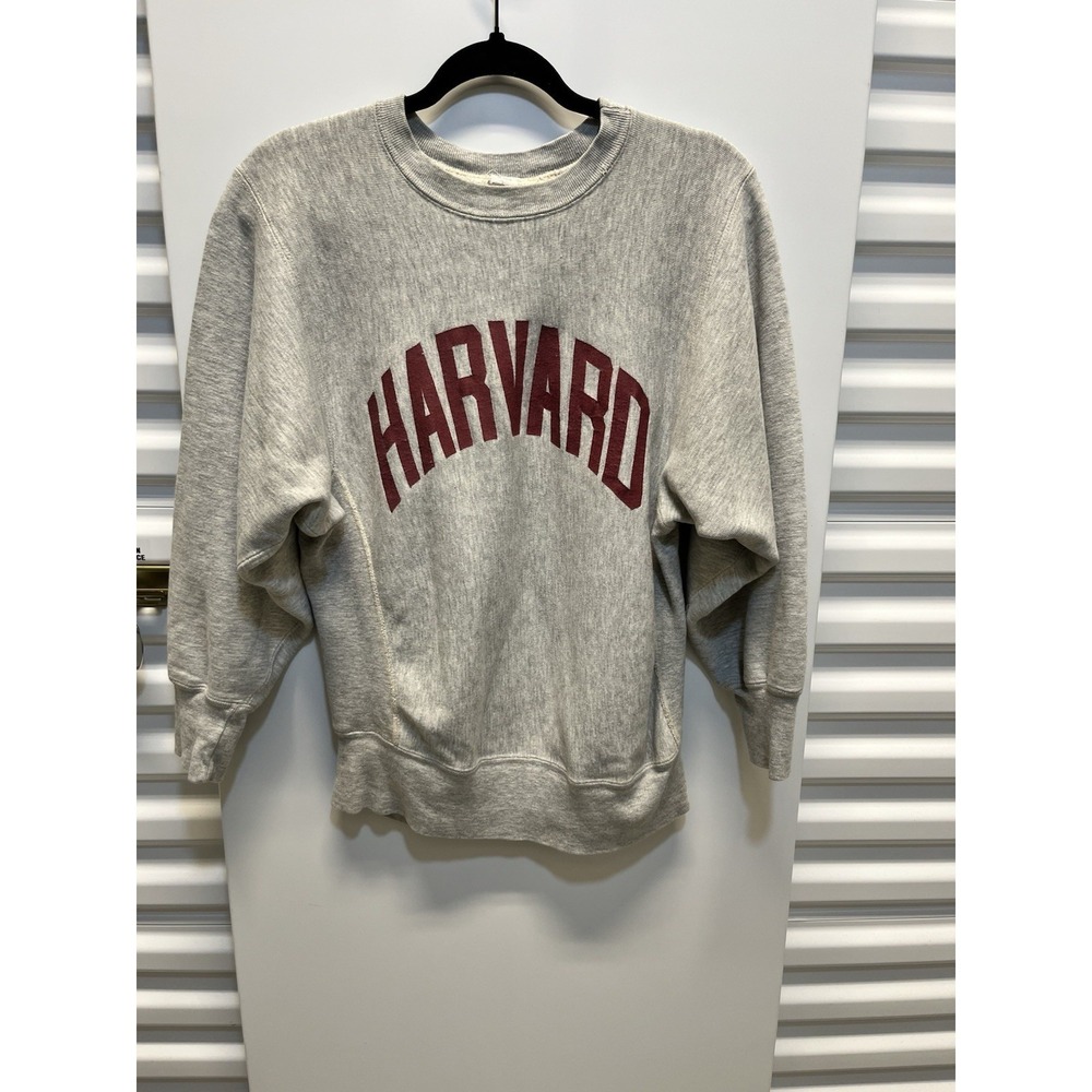 Vintage 1990s Harvard Reverse Weave Sweatshirt Men's Large